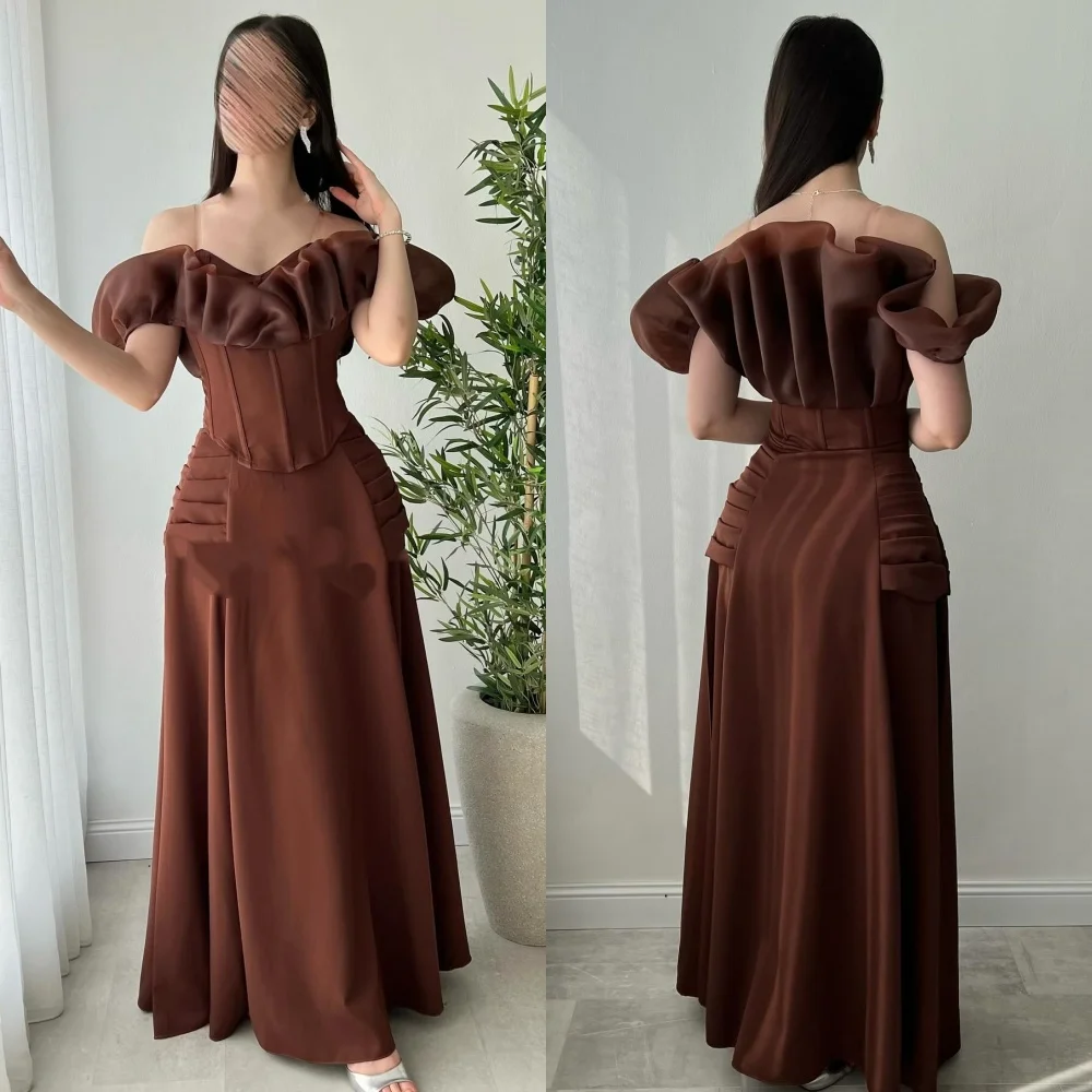 Customized Modern Style Simple Jersey Pleat Ruched A-line Off-the-shoulder Long Dresses Bespoke Occasion Dresses Sizes Available
Customized Modern Style Simple Jersey Pleat Ruched A-line Off-the-shoulder Long Dresses Bespoke Occasion Dresses Sizes Available