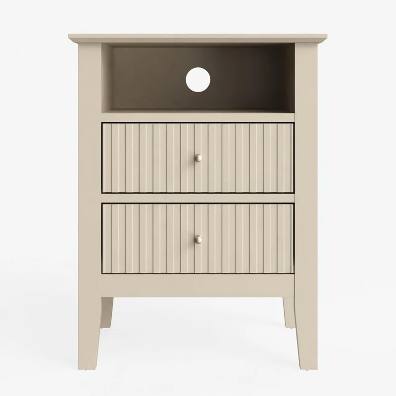 18" Beige Fluted Nightstand with 2 Drawers - Modern Side Table for Bedroom or Sofa
18" Beige Fluted Nightstand with 2 Drawers - Modern Side Table for Bedroom or Sofa
