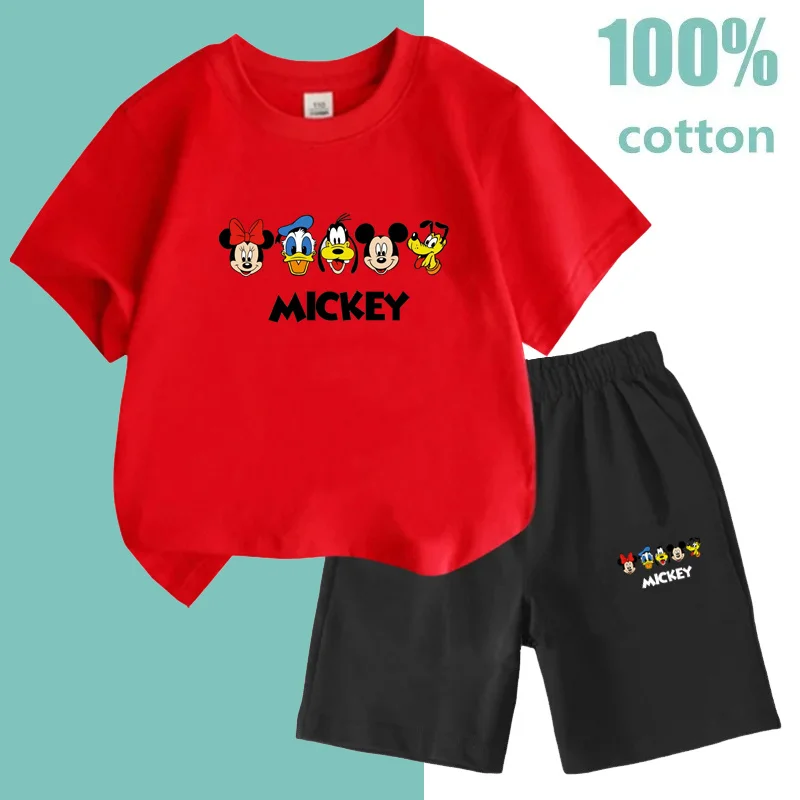 100% Cotton T-shirt Sets Summer Fashion Kids clothes Disney Minnie Mouse Pattern set baby Boys Girls Short Sleeve Casual Suits
100% Cotton T-shirt Sets Summer Fashion Kids clothes Disney Minnie Mouse Pattern set baby Boys Girls Short Sleeve Casual Suits