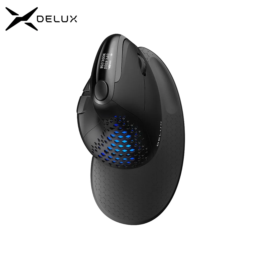 Delux M618XSD Seeker Ergonomic Vertical Mouse with OLED Screen 4000DPI Rechargeable 1000mA Removable Back Cover For Computer
Delux M618XSD Seeker Ergonomic Vertical Mouse with OLED Screen 4000DPI Rechargeable 1000mA Removable Back Cover For Computer