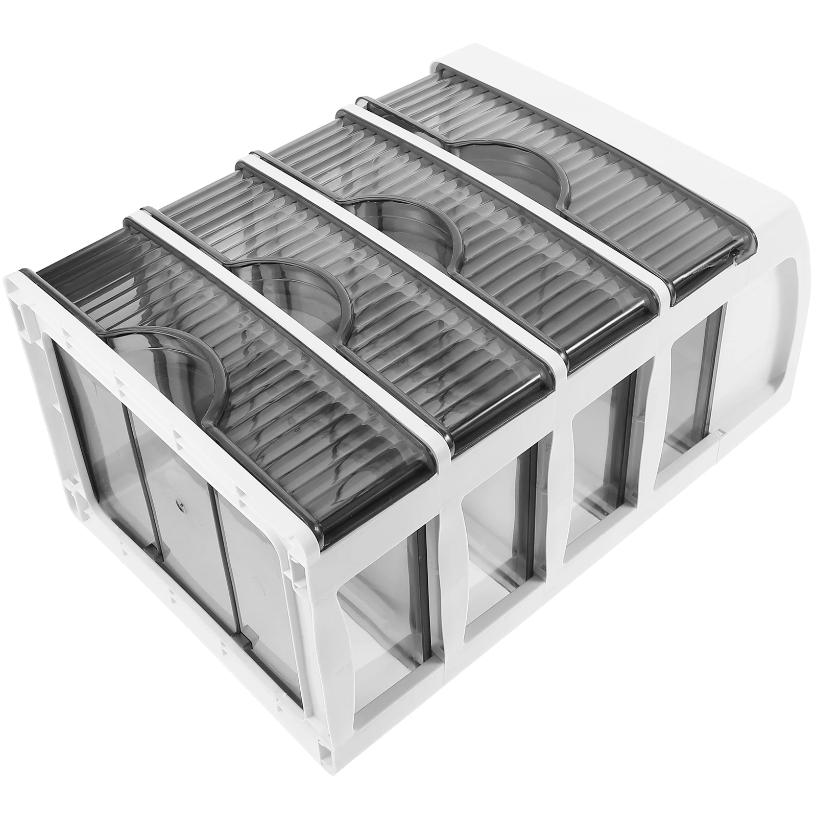 Transparent 2 Layers Grey Storage Box Durable Plastic Desktop Organizer Drawers For Office Stationery
Transparent 2 Layers Grey Storage Box Durable Plastic Desktop Organizer Drawers For Office Stationery