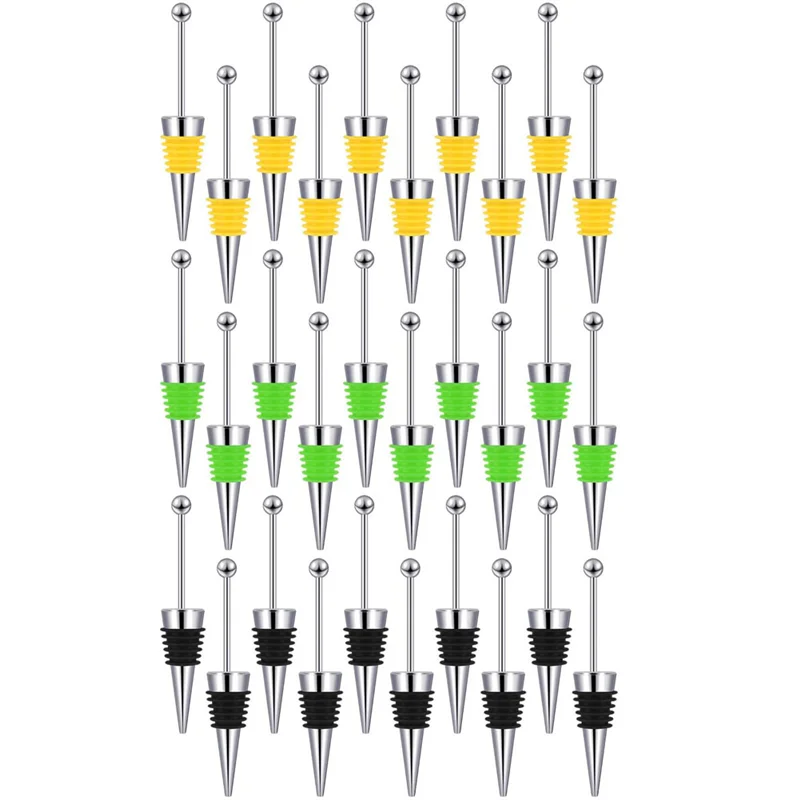ELEG-30 Pcs Beadable Wine Stoppers For Wine Bottles Decorative Beaded Wine Bottle Stopper For Beverage Gifts Holiday Party
ELEG-30 Pcs Beadable Wine Stoppers For Wine Bottles Decorative Beaded Wine Bottle Stopper For Beverage Gifts Holiday Party