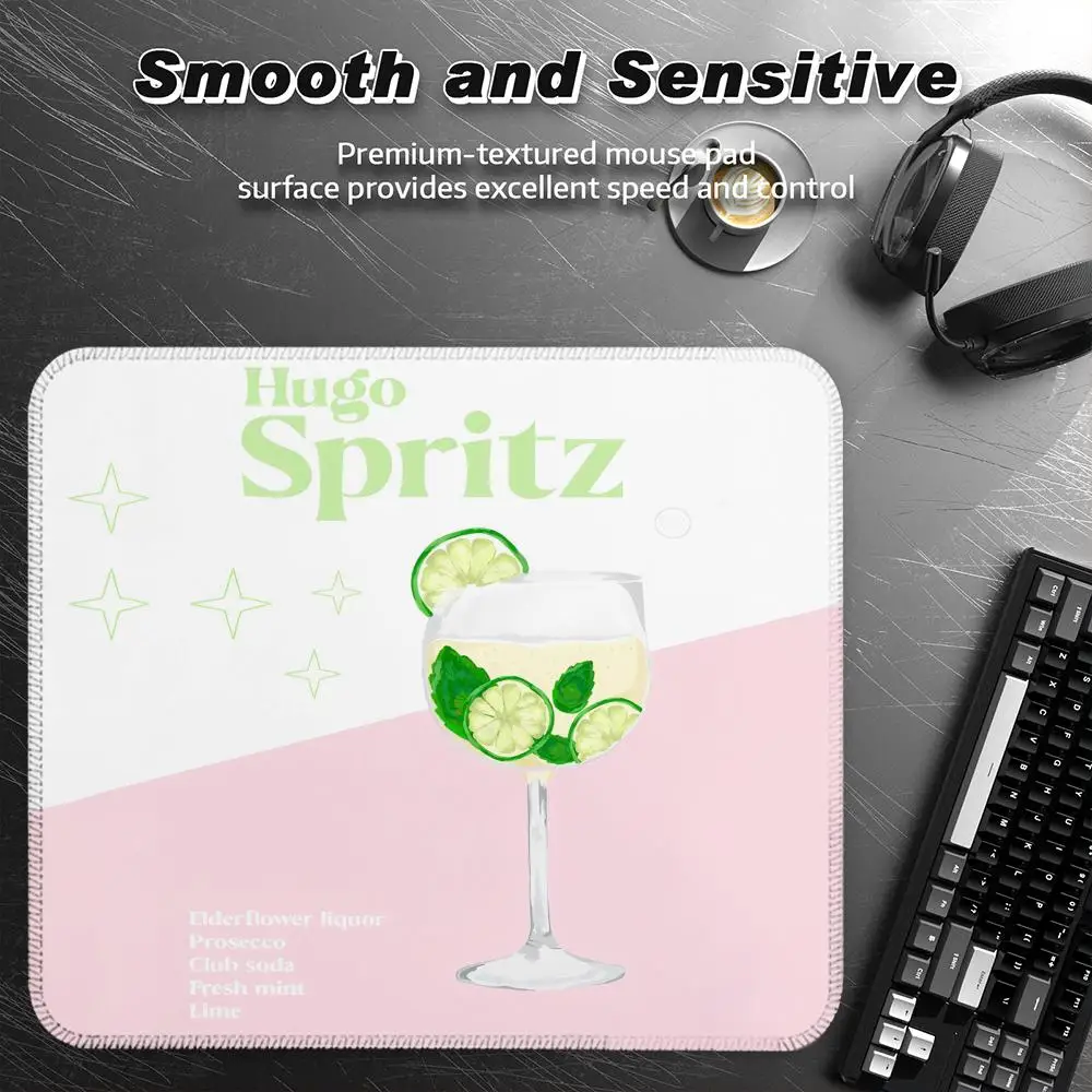 Hugo Spritz Cocktail Mouse Pad Offices Accessories Gaming Small Mousepad Desk Mat Office Rug Gamer Mats Anime Gadgets Computer M