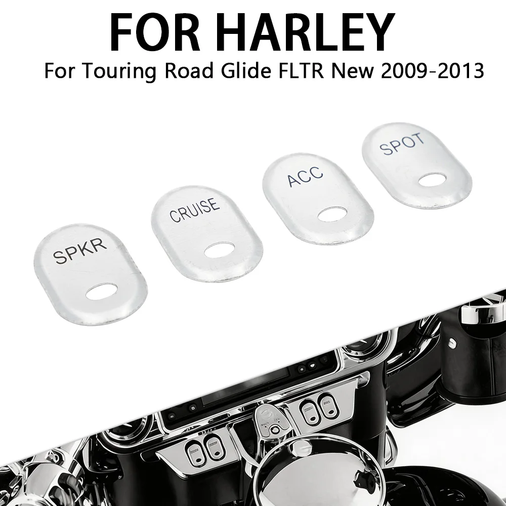 Motorcycle Rocker Panel Hand Control Switch Button Covers Fit For Harley Touring Road Electra Glide FLHT FLTR FLHX 2009 - 2013