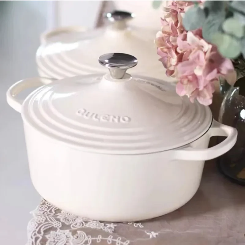 Flat Bottom Cast Iron Cooking Pot Pig Iron Stew Pot Suitable for Induction Cooker and Gas General Kitchen Pot
Flat Bottom Cast Iron Cooking Pot Pig Iron Stew Pot Suitable for Induction Cooker and Gas General Kitchen Pot