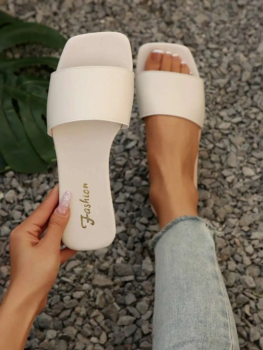 Womens Square Toe Slide Sandals Flat Summer Beach Slippers Casual Comfortable Shoes
Womens Square Toe Slide Sandals Flat Summer Beach Slippers Casual Comfortable Shoes