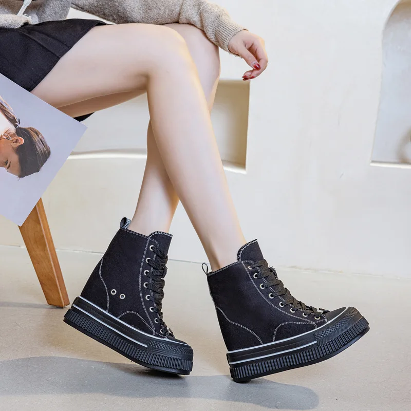 CHABELLA Height Increase 13cm Women's High Top Canvas Shoes Design with Buckle and Zipper Simple Women's Shoes 2025 Casual Shoes
CHABELLA Height Increase 13cm Women's High Top Canvas Shoes Design with Buckle and Zipper Simple Women's Shoes 2025 Casual Shoes