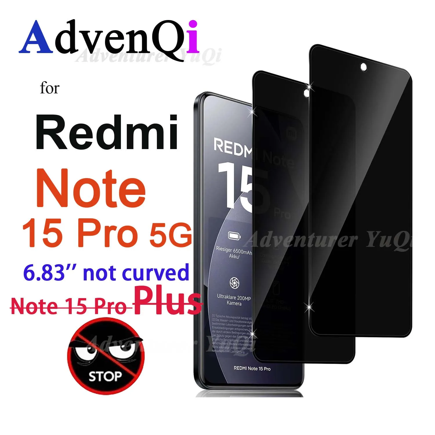 Anti Spy Screen Protector For Redmi Note 15 Pro 5G 6.83'' Xiaomi Privacy Tempered Glass Flat 9H Anti Peep Scratch High Aluminum
Anti Spy Screen Protector For Redmi Note 15 Pro 5G 6.83'' Xiaomi Privacy Tempered Glass Flat 9H Anti Peep Scratch High Aluminum