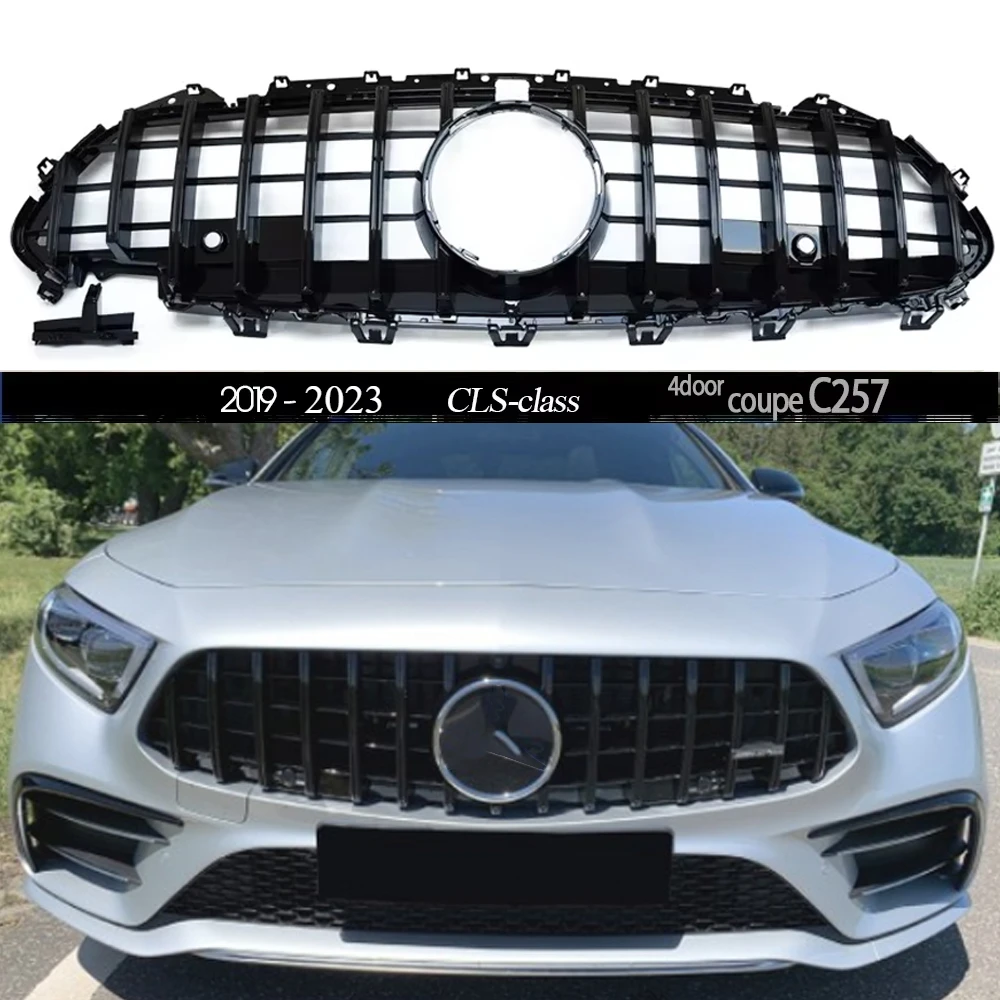 C257 Grille, ABS Black Silver Replacement Front GTR Panamericana Grill Fit For Mercedes CLS Class C257 2019 - 2023 (Not for AMG)
C257 Grille, ABS Black Silver Replacement Front GTR Panamericana Grill Fit For Mercedes CLS Class C257 2019 - 2023 (Not for AMG)