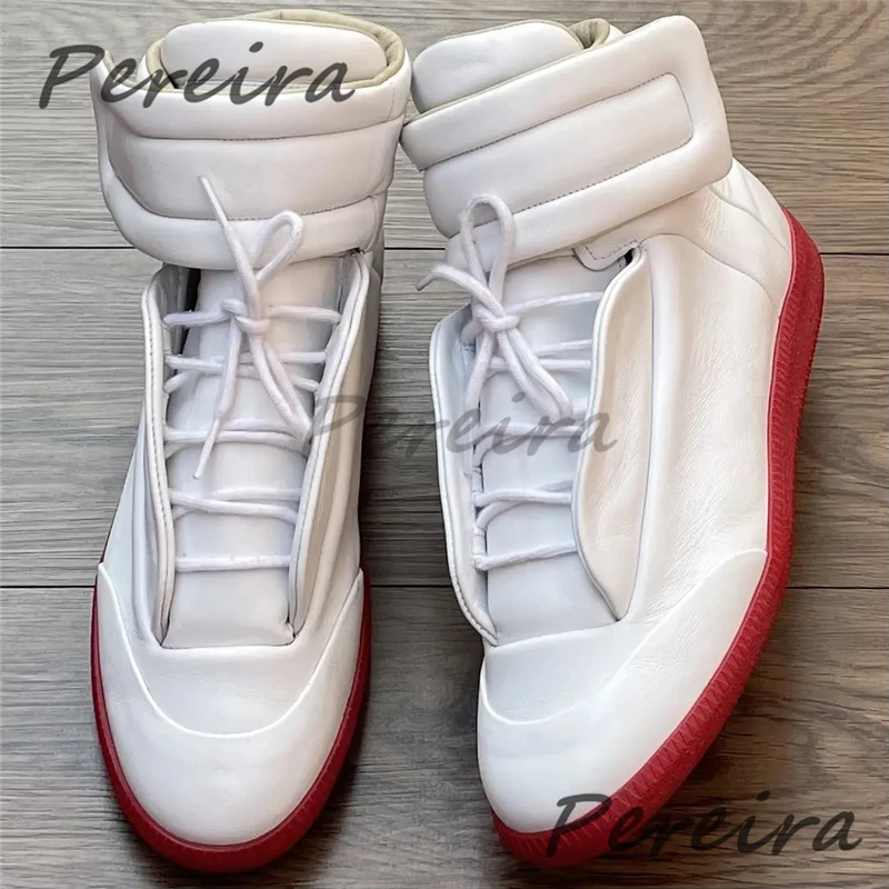 Men's Genuine Leather Casual Sneakers Trendy Mixed Colors Lace-Up High-Top Sports Shoes Couple Fashion Thick Soled Ankle Boots
Men's Genuine Leather Casual Sneakers Trendy Mixed Colors Lace-Up High-Top Sports Shoes Couple Fashion Thick Soled Ankle Boots
