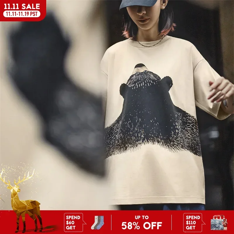 Maden Women's Summer Oversized Bear Print Short Sleeve T-Shirt Apricot Loose Fit Ribbed Crew Neck Tee Cute Casual Street Tops
Maden Women's Summer Oversized Bear Print Short Sleeve T-Shirt Apricot Loose Fit Ribbed Crew Neck Tee Cute Casual Street Tops