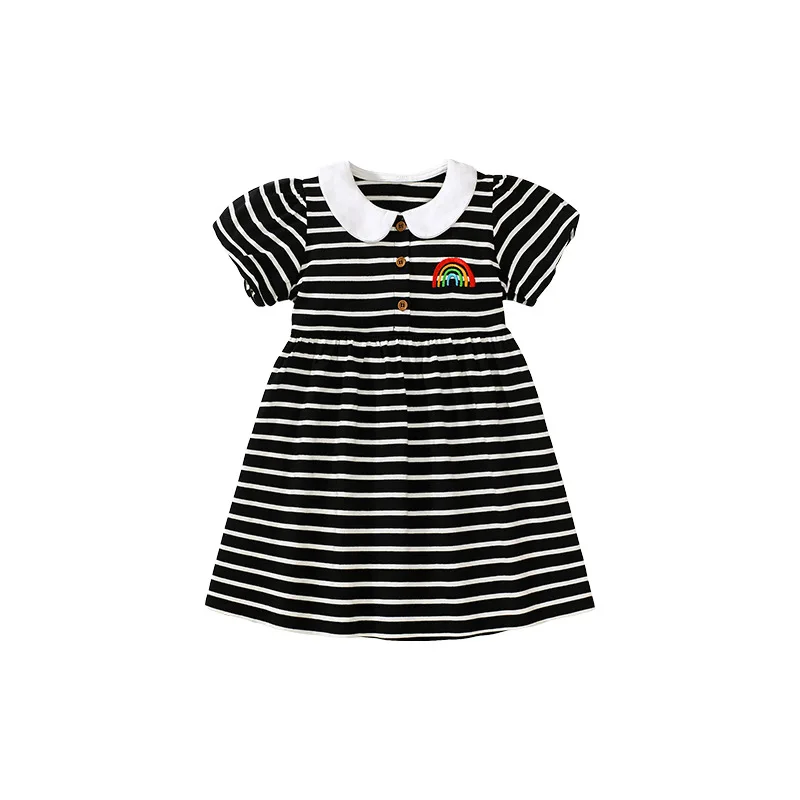 Summer new short-sleeve dress Girl's Princess Dress Girls' Striped Skirt
Summer new short-sleeve dress Girl's Princess Dress Girls' Striped Skirt