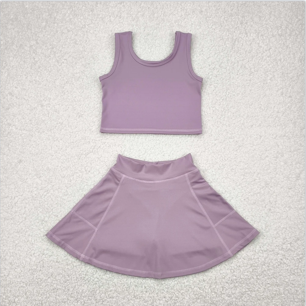 Hot Sale Swimsuits Purple Yoga Vest Top Sport Active Wear Athletic Dresses Boutique Kids Designer Clothes Girls Dress Short Set
Hot Sale Swimsuits Purple Yoga Vest Top Sport Active Wear Athletic Dresses Boutique Kids Designer Clothes Girls Dress Short Set