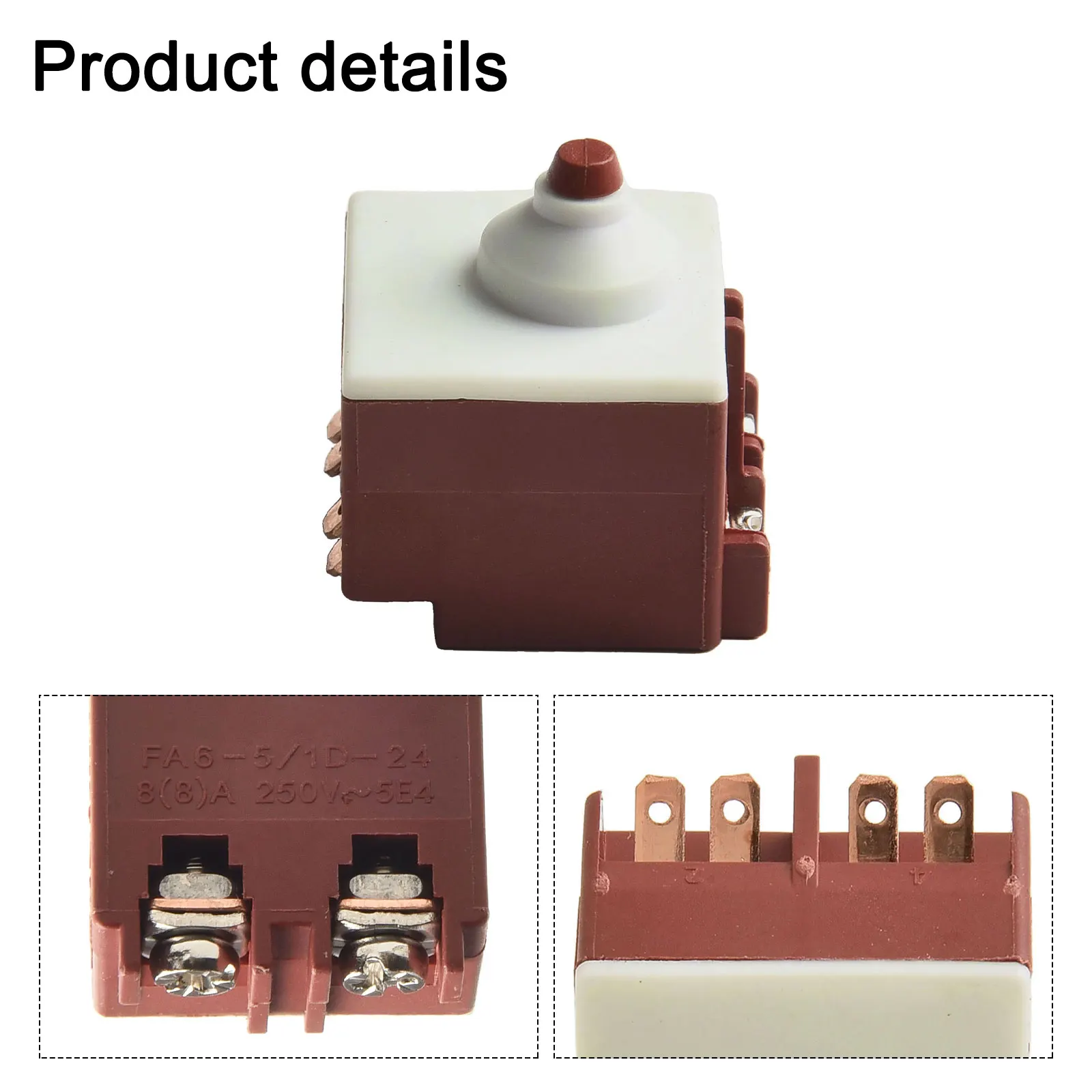 Angle Grinder DPST NO Push Button Switch AC250V 6A 125V12A Compatible with For Bosch GWS67100 Power Drill and Tools
Angle Grinder DPST NO Push Button Switch AC250V 6A 125V12A Compatible with For Bosch GWS67100 Power Drill and Tools