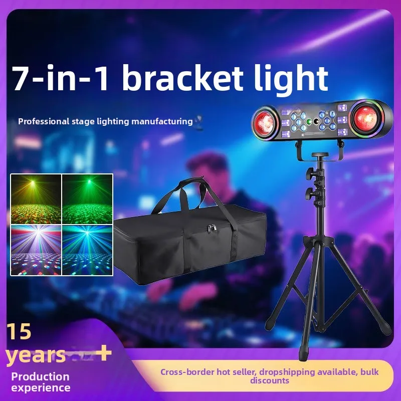 7in1 Bracket Laser Moving Head Light, RGB Stage Lamp with Remote Stand Bag for DJ Bar KTV Party
7in1 Bracket Laser Moving Head Light, RGB Stage Lamp with Remote Stand Bag for DJ Bar KTV Party
