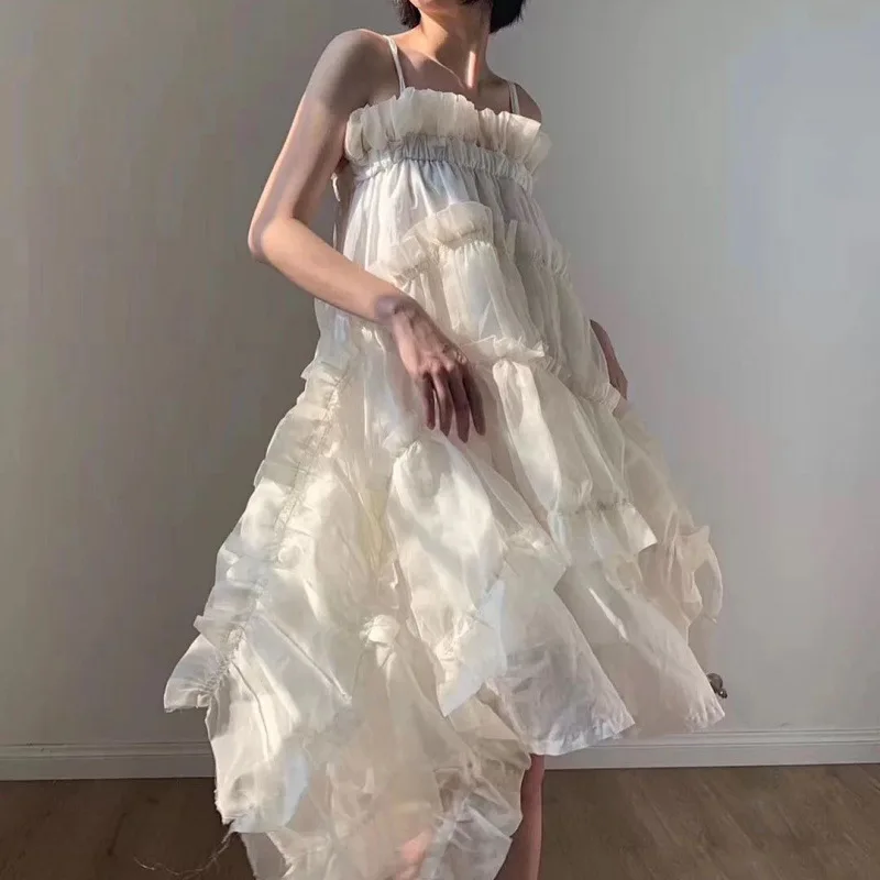 Irregular Ruffles Spaghetti Women Strap Dress New Round Neck Long Sleeve Loose Fit Fashion Spring Autumn 2026 1U1HL
Irregular Ruffles Spaghetti Women Strap Dress New Round Neck Long Sleeve Loose Fit Fashion Spring Autumn 2026 1U1HL