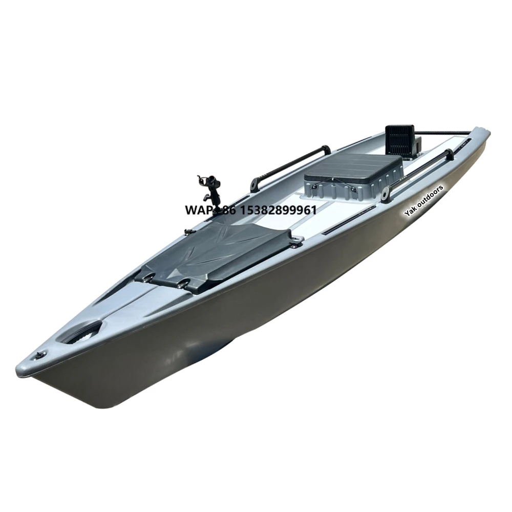 Yak Outdoors 13ft Solo Skiff Motorized Sea Kayak Big Storage PE Plastic Rowing Boats Maneuverability Performance Design Made
Yak Outdoors 13ft Solo Skiff Motorized Sea Kayak Big Storage PE Plastic Rowing Boats Maneuverability Performance Design Made