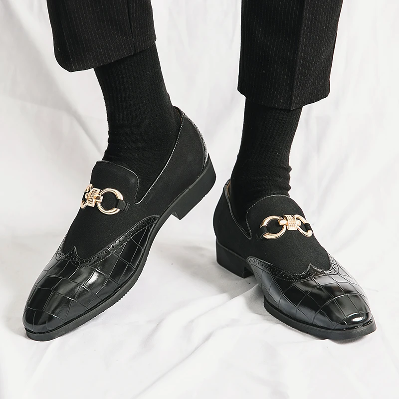 Men Loafers PU Splicing Low Heel Business Banquet Men Shoes Sizes 38-46
Men Loafers PU Splicing Low Heel Business Banquet Men Shoes Sizes 38-46