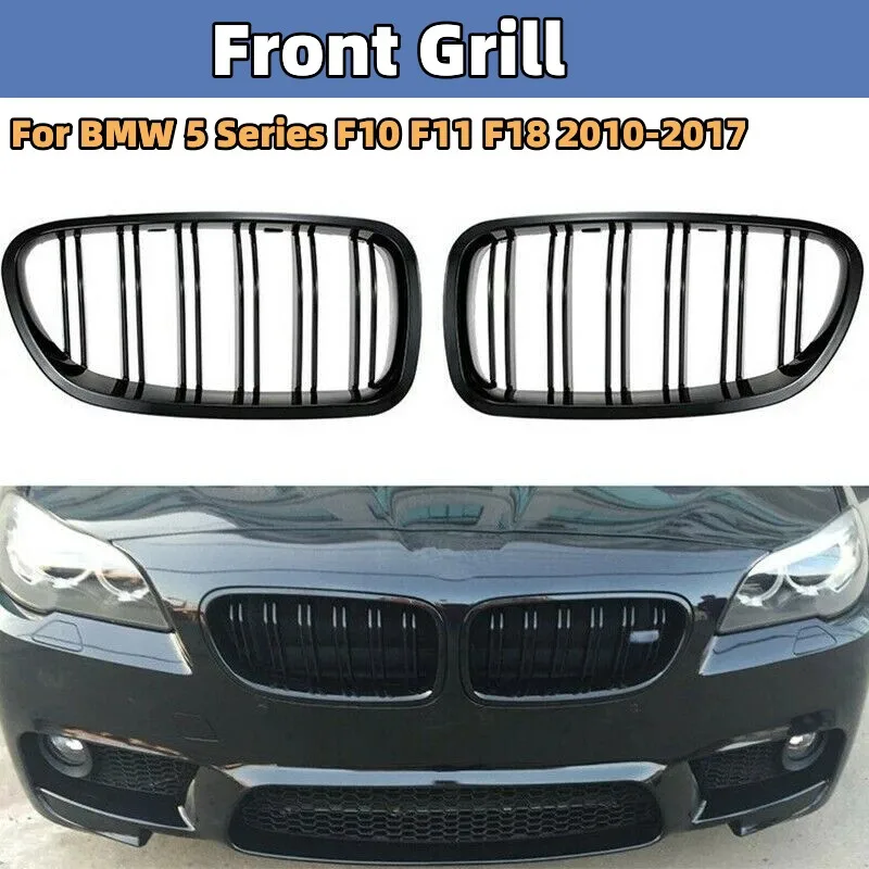 Glossy Black Car Front Kidney Grille Dual Slats Racing Grill For BMW 5 Series F10 F11 F18 520d 530d 540i 2010-2017
Glossy Black Car Front Kidney Grille Dual Slats Racing Grill For BMW 5 Series F10 F11 F18 520d 530d 540i 2010-2017