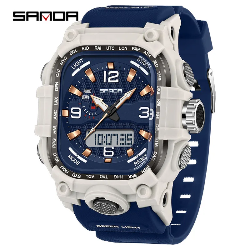 Fashion Sanda Brand 6310 Men's Electronic Multifunctional Luminous Alarm Clock Calendar Stopwatch Dual Led Display Digital Watch
Fashion Sanda Brand 6310 Men's Electronic Multifunctional Luminous Alarm Clock Calendar Stopwatch Dual Led Display Digital Watch