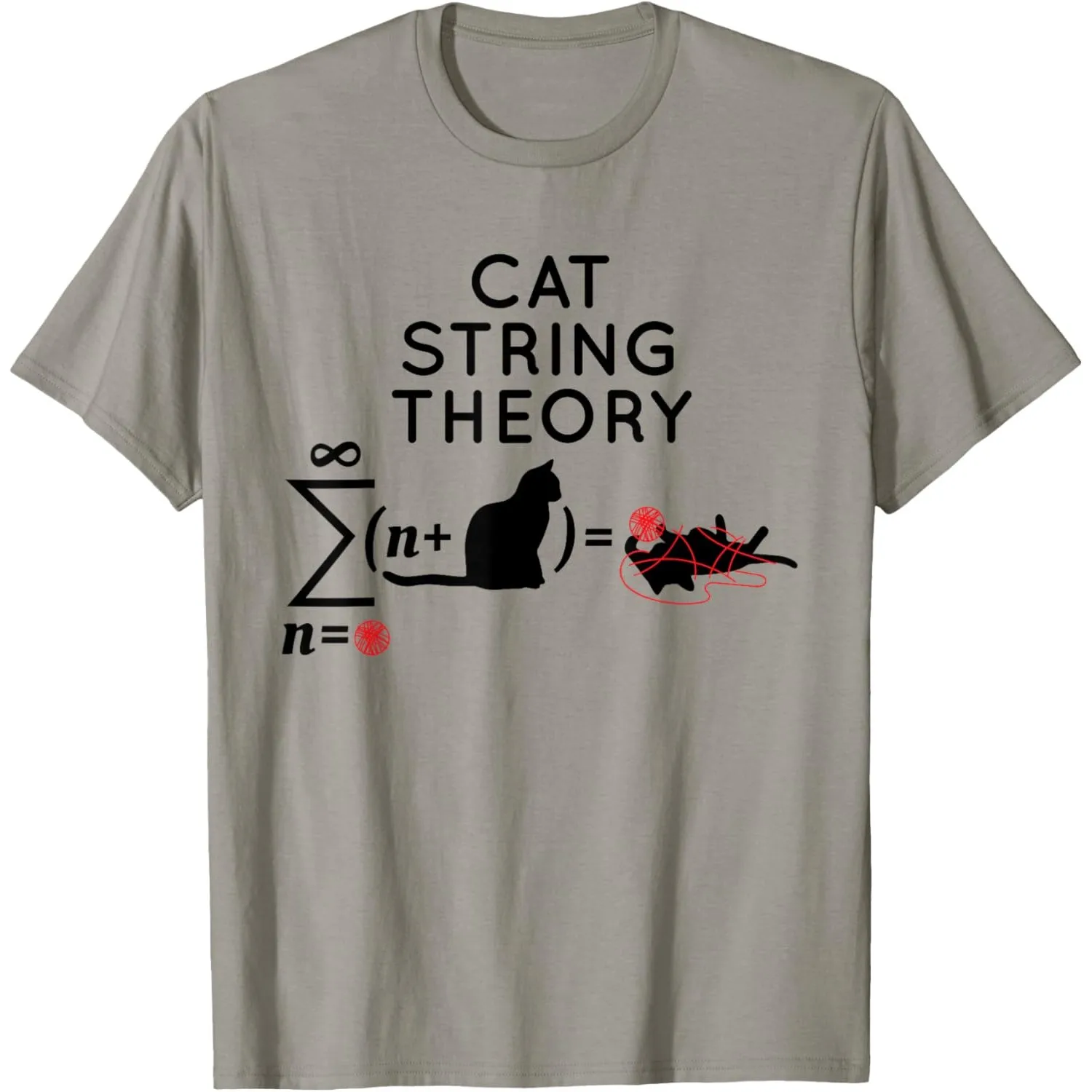 Cat String Theory Science Humor Graphic T-Shirt Casual Cotton Crewneck Tee for Men
Cat String Theory Science Humor Graphic T-Shirt Casual Cotton Crewneck Tee for Men