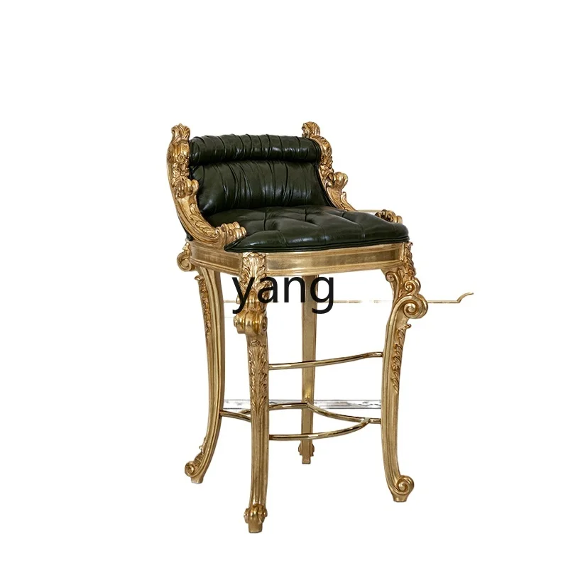 LTT European solid wood carving flower bar high chair home leisure chair
LTT European solid wood carving flower bar high chair home leisure chair