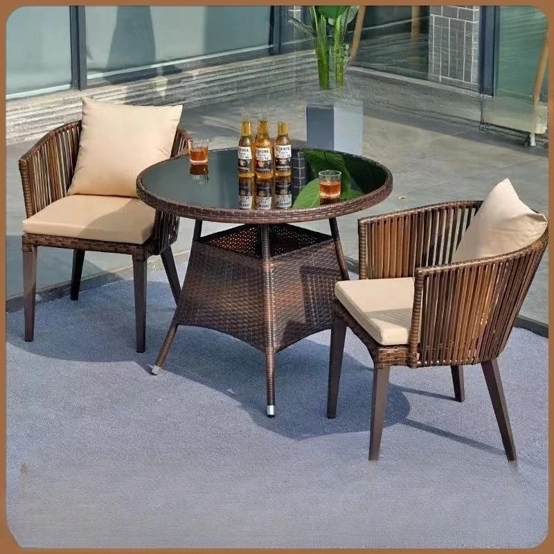 Outdoor combination waterproof and sunscreen rattan chair, leisure outdoor balcony garden table and chair
Outdoor combination waterproof and sunscreen rattan chair, leisure outdoor balcony garden table and chair