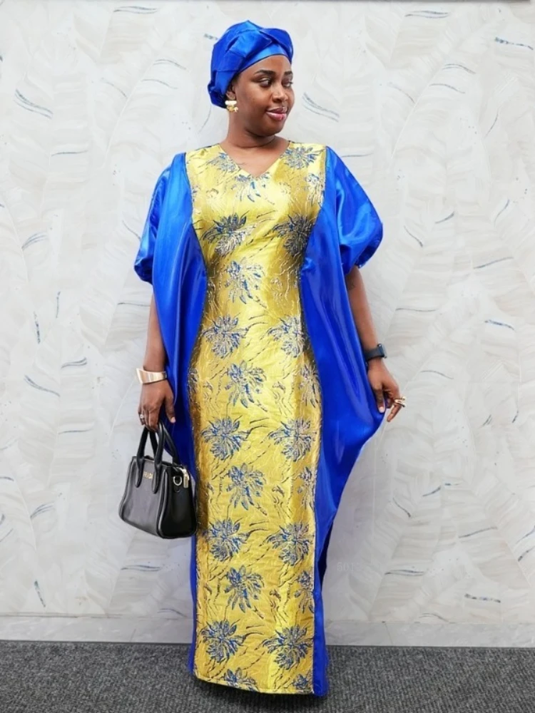 New African Dresses For Woman Plus Size Kaftan Dress Floral Brocade Panel Muslim Gown Wedding Party Boubou Robe Africa Clothing
New African Dresses For Woman Plus Size Kaftan Dress Floral Brocade Panel Muslim Gown Wedding Party Boubou Robe Africa Clothing