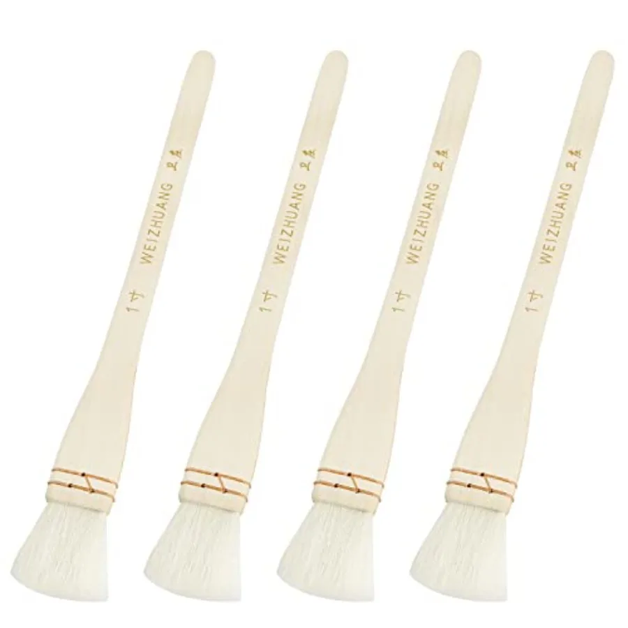 Creative Mark Hake Paintbrush Set 4pcs 1 Inch Professional Soft White Goat Hair Stitch-Tied Brushes for Wash, Background Work,
Creative Mark Hake Paintbrush Set 4pcs 1 Inch Professional Soft White Goat Hair Stitch-Tied Brushes for Wash, Background Work,