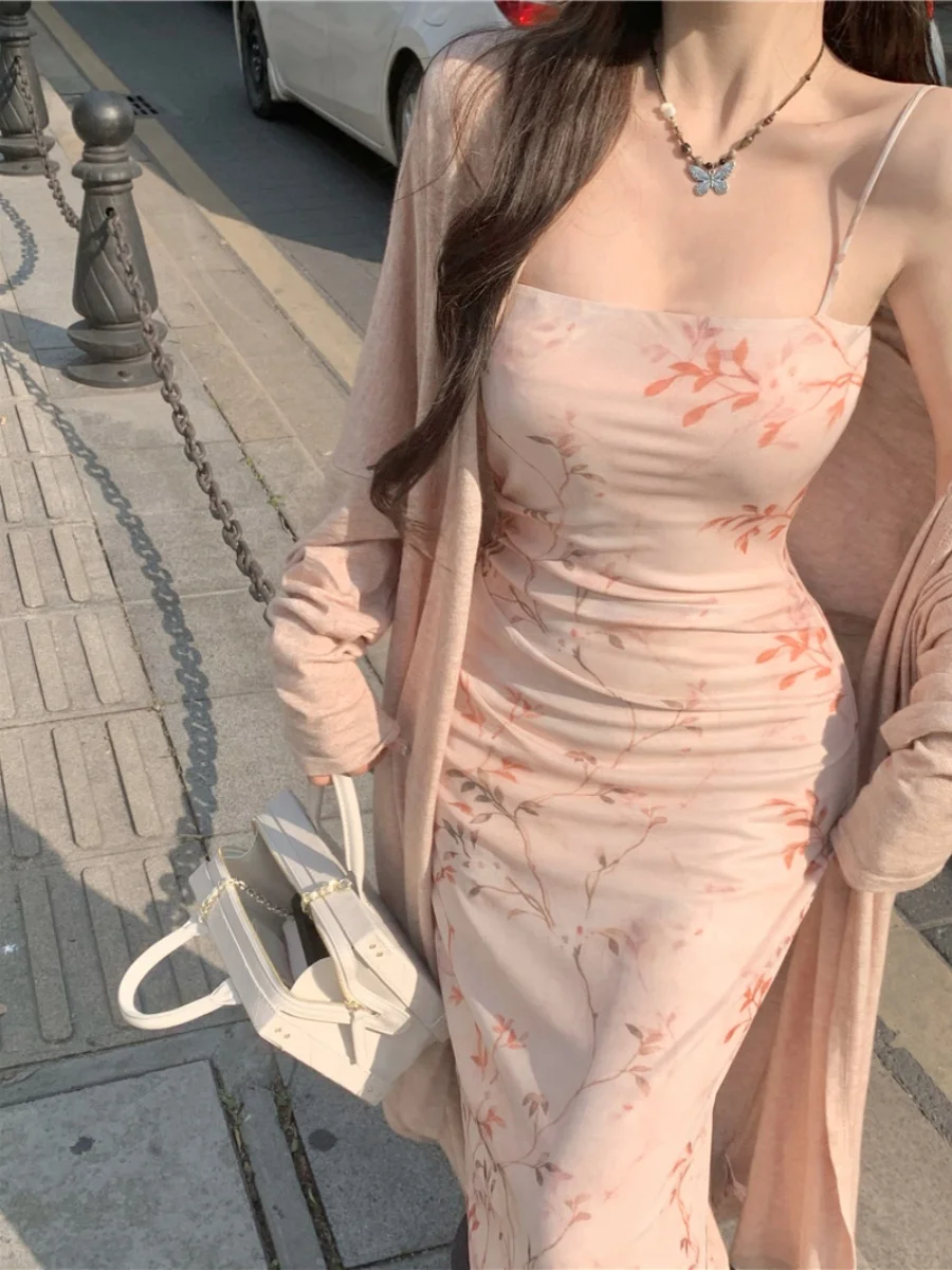 New Sexy Chinese Sle Print Maxi Dr Set with Strapl Wrap Body Long Sun Protection Outerwear Women's Faion Spring 2024
New Sexy Chinese Sle Print Maxi Dr Set with Strapl Wrap Body Long Sun Protection Outerwear Women's Faion Spring 2024