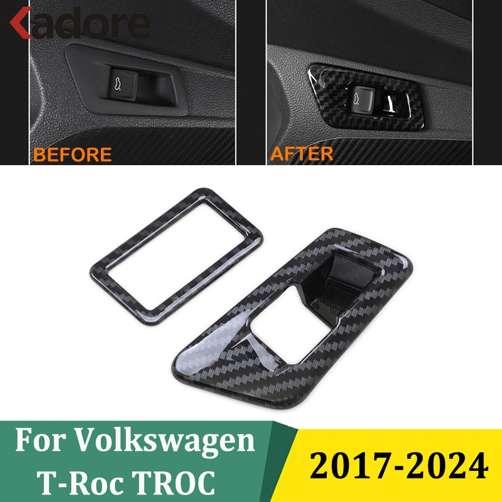 Для Volkswagen T-ROC TROC 2017 2018-2023 2024, задняя крышка багажника из углеродного волокна, накладка на переключатель, наклейка, аксессуары для интерьера 
Для Volkswagen T-ROC TROC 2017 2018-2023 2024, задняя крышка багажника из углеродного волокна, накладка на переключатель, наклейка, аксессуары для интерьера