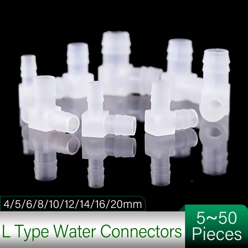 4mm ~ 20mm L-type 90 Degree Elbow Water Connector Joint Pipe Hose Tube Adapter Fittings Garden Irrigation Accessories 5~50 Pcs
4mm ~ 20mm L-type 90 Degree Elbow Water Connector Joint Pipe Hose Tube Adapter Fittings Garden Irrigation Accessories 5~50 Pcs