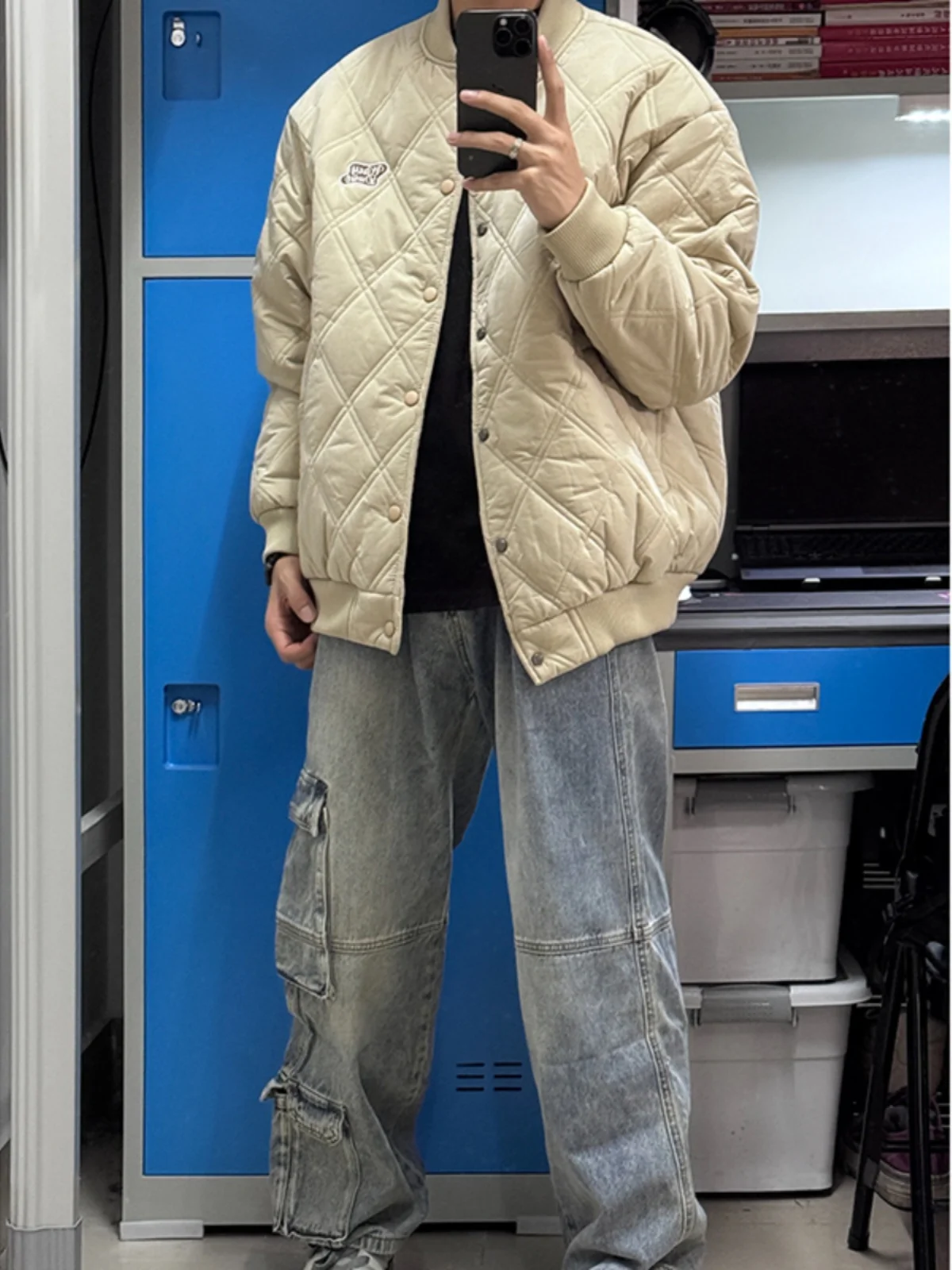 Khaki Diamond Grid Baseball Cotton Jacket Men's Winter Lightweight Insulated Cotton Clothing American Casual Jacket Coat
Khaki Diamond Grid Baseball Cotton Jacket Men's Winter Lightweight Insulated Cotton Clothing American Casual Jacket Coat