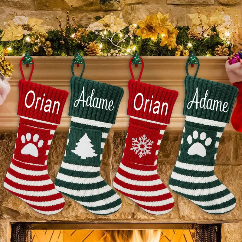 Personalized printing popular Christmas knitted socks Christmas cat dog snowflake socks Christmas gift bags Christmas decoration
Personalized printing popular Christmas knitted socks Christmas cat dog snowflake socks Christmas gift bags Christmas decoration