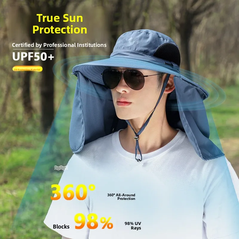 Men's Summer Fiing Hat Large Brim Face Covering Sunade Outdoor Casual Polyester Fiber Cap JIFANPAUL Brand Travel Sun Hat
Men's Summer Fiing Hat Large Brim Face Covering Sunade Outdoor Casual Polyester Fiber Cap JIFANPAUL Brand Travel Sun Hat