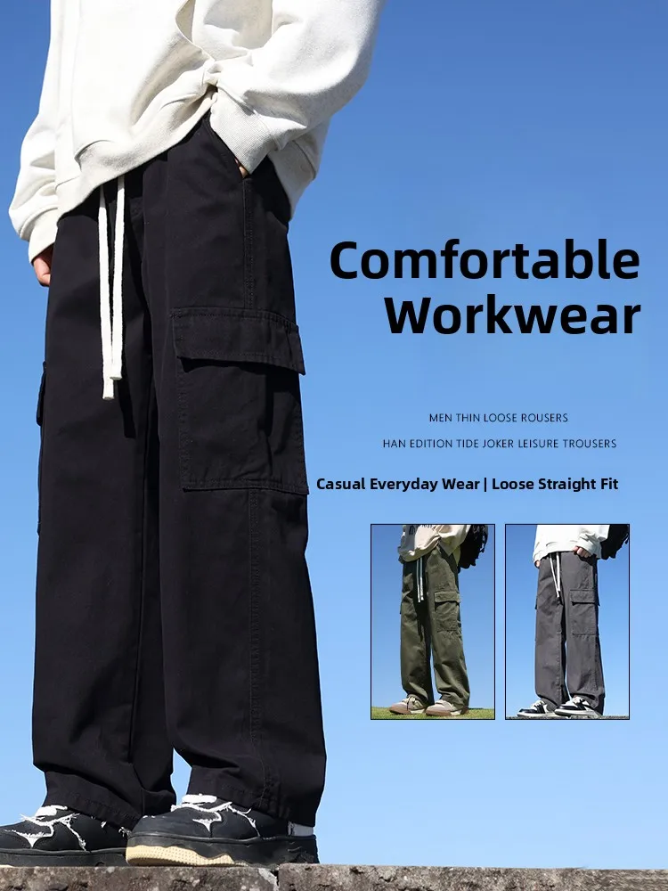 Bla повседневная рабочая одежда, брюки для мужчин, свободные прямые хлопковые брюки, молодежные износостойкие брюки, осень-весна, мода
Bla повседневная рабочая одежда, брюки для мужчин, свободные прямые хлопковые брюки, молодежные износостойкие брюки, осень-весна, мода