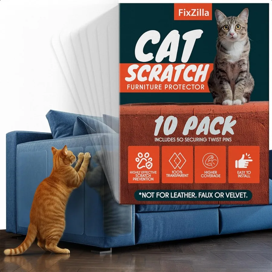 Anti Cat Scratch Furniture Protector 10Pack Couch Protector from Cat Claws HeavyDuty EasytoApply Scratching Deterrent and Shiel
Anti Cat Scratch Furniture Protector 10Pack Couch Protector from Cat Claws HeavyDuty EasytoApply Scratching Deterrent and Shiel