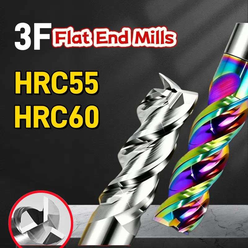 1PCS Carbide Endmill HRC55 60 3Flutes DLC Coating Tungsten Steen Milling Cutter 4 6mm 8mm 10mm 12mm 14mm CNC Tools for Aluminum
1PCS Carbide Endmill HRC55 60 3Flutes DLC Coating Tungsten Steen Milling Cutter 4 6mm 8mm 10mm 12mm 14mm CNC Tools for Aluminum