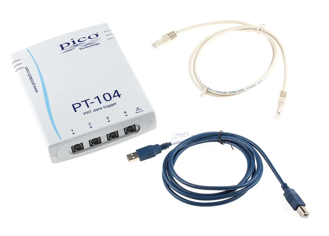 Pico Technology PT-104 Temperature Data Logger Data Logger with PT1000 Sensor for Resistance,Temperature,Voltage,4 Channels
Pico Technology PT-104 Temperature Data Logger Data Logger with PT1000 Sensor for Resistance,Temperature,Voltage,4 Channels