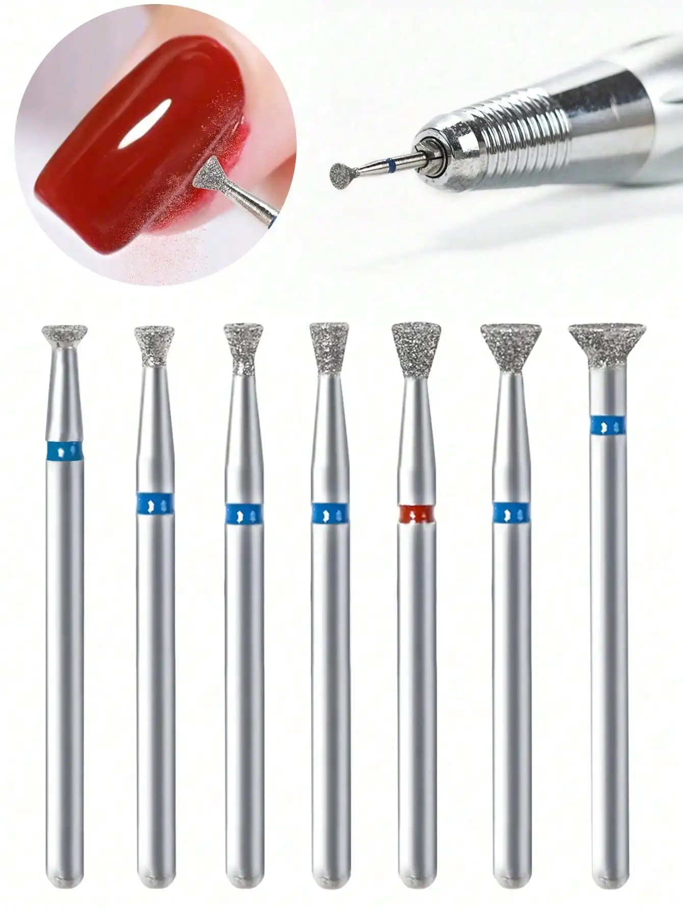 7pcs Professional Safety Diamond Nail Drill Bit Set, 3/32 Inch Carbide Cuticle Bits. Ideal for Electric Manicure and Pedicure. Nail Tools & Supplies.
7pcs Professional Safety Diamond Nail Drill Bit Set, 3/32 Inch Carbide Cuticle Bits. Ideal for Electric Manicure and Pedicure. Nail Tools & Supplies.