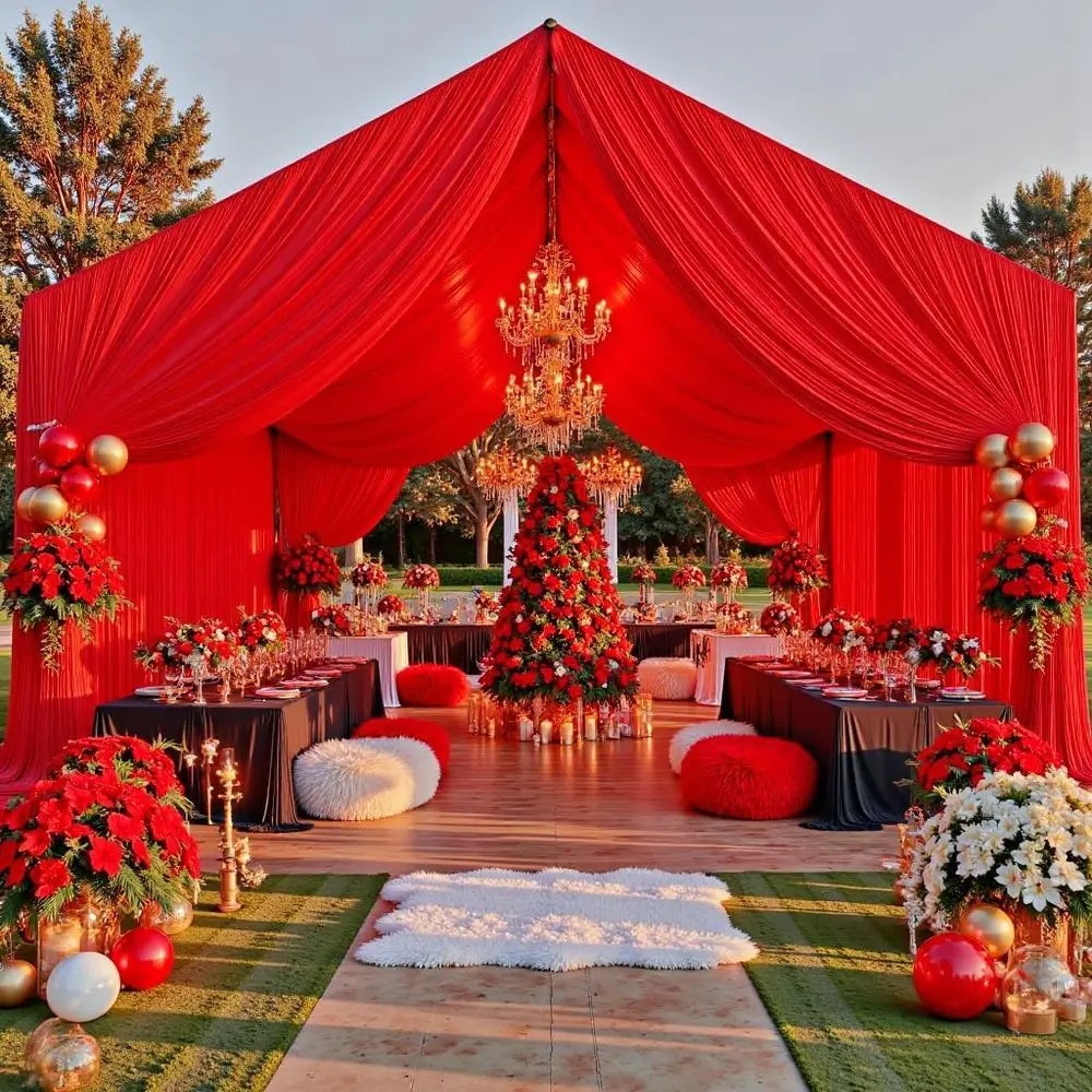 20tx40t Red Ceiling Curtain or Valentine’s Day Decoration – 4 Panels Wrinkle-ree 40 T Long Tent Draping Curtains or Wedding, Bir
20tx40t Red Ceiling Curtain or Valentine’s Day Decoration – 4 Panels Wrinkle-ree 40 T Long Tent Draping Curtains or Wedding, Bir