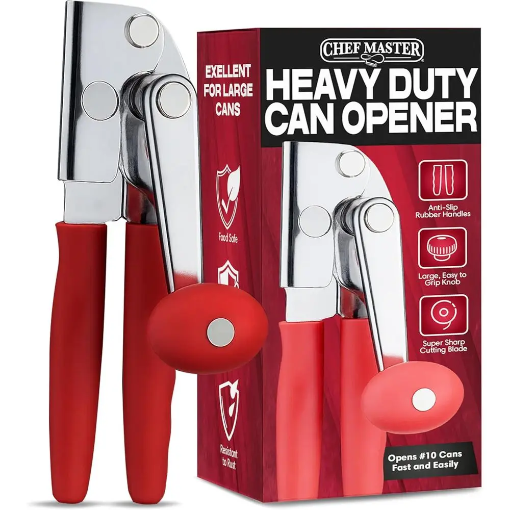 Commercial Can Opener Heavy Duty - Manual Hand Crank or Large Cans with Anti-Slip Grip - StainlSteel Restaurant Can Opener Manua
Commercial Can Opener Heavy Duty - Manual Hand Crank or Large Cans with Anti-Slip Grip - StainlSteel Restaurant Can Opener Manua