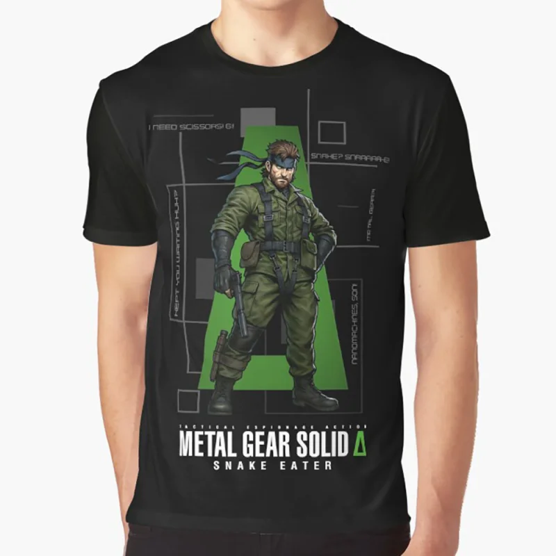 Metal Gear Solid Delta Snakeeeeee! big boss Gift T shirt Large size Tops Videogame Dungeons & Dragons Graphic Print Clothes
Metal Gear Solid Delta Snakeeeeee! big boss Gift T shirt Large size Tops Videogame Dungeons & Dragons Graphic Print Clothes