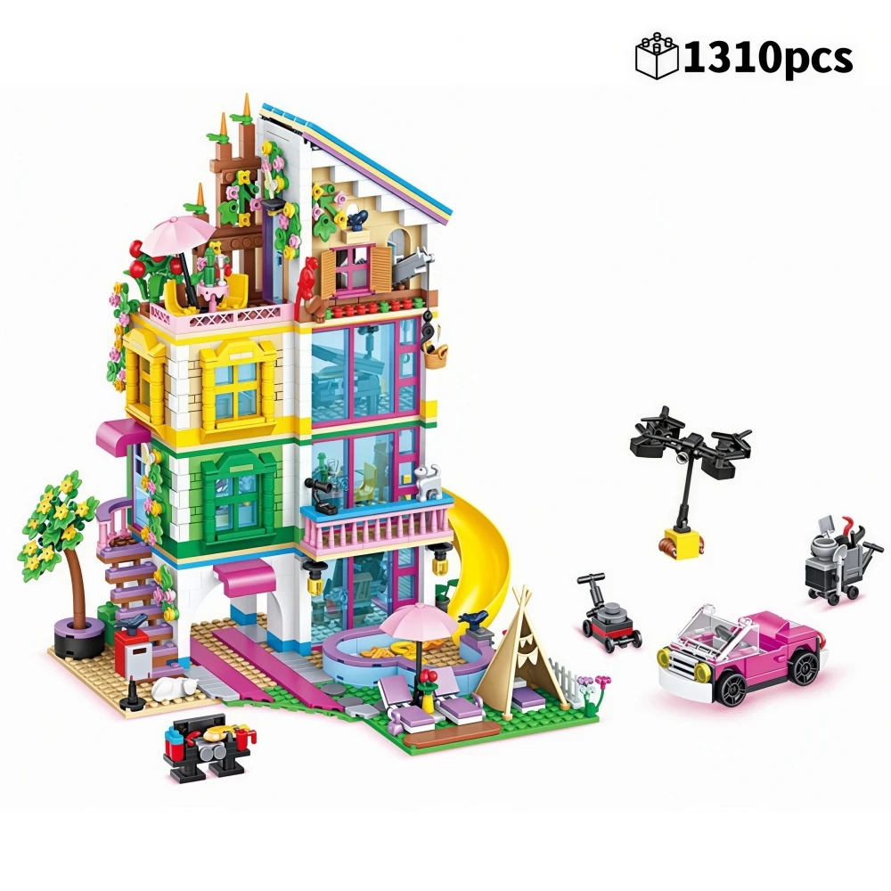 1310pcs Summer Beach Villa House Apartment Building Blocks Set Street View Scene DIY Assembly Girl Themed Construction Toy Gift
1310pcs Summer Beach Villa House Apartment Building Blocks Set Street View Scene DIY Assembly Girl Themed Construction Toy Gift