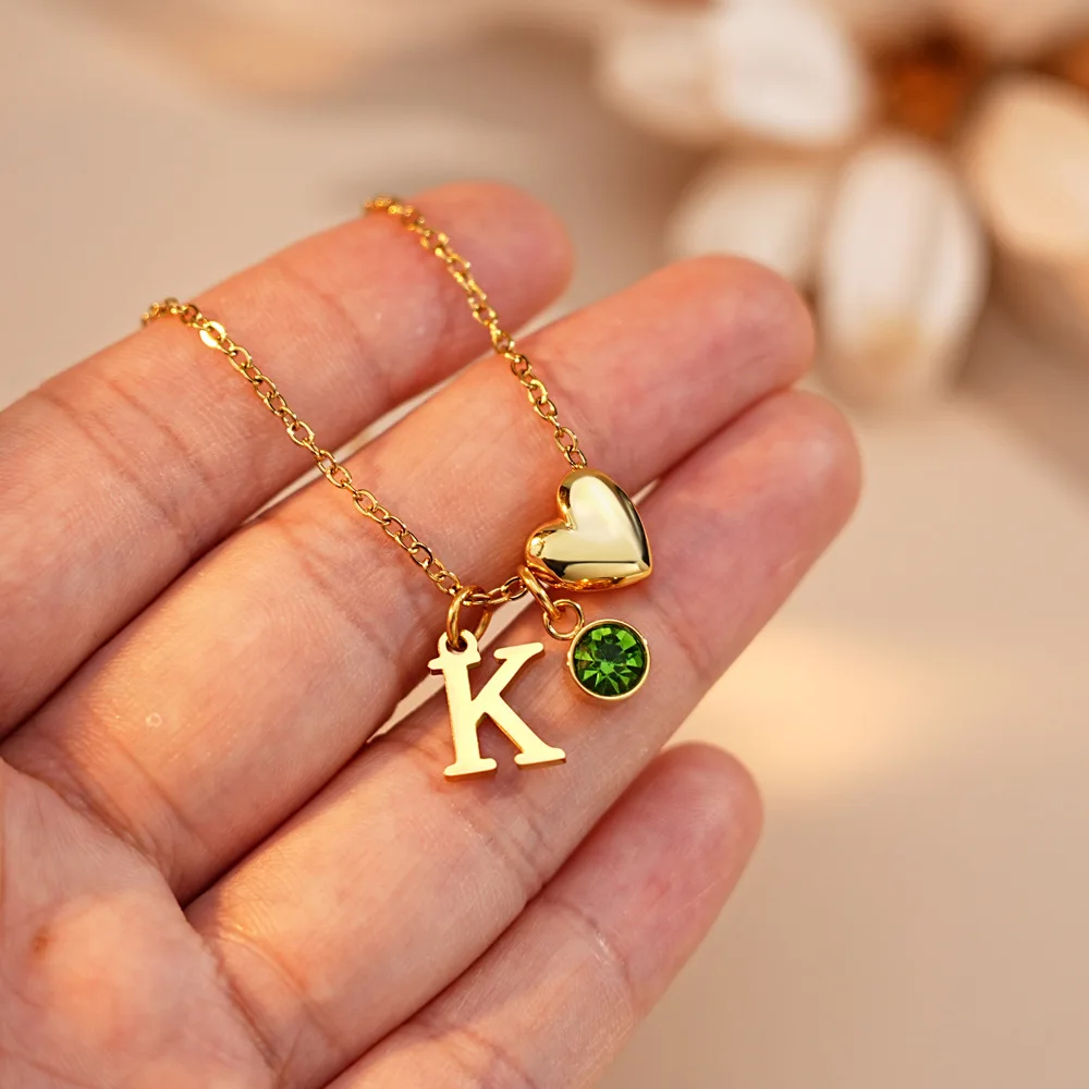 DOREMI Vintage Ins Style Minimalist Love Heart Charm Necklace for Women DIY Personalized 26 Alphabet Zircon Stone Necklace
DOREMI Vintage Ins Style Minimalist Love Heart Charm Necklace for Women DIY Personalized 26 Alphabet Zircon Stone Necklace