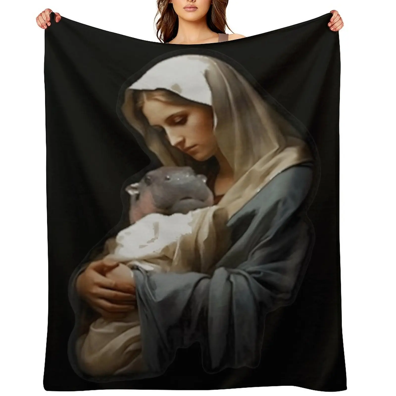 Moo Deng Mother Mary Funny Hippo Lover Jesus Christ Throw Blanket Polar Baby Sofa Throw Bed Blankets
Moo Deng Mother Mary Funny Hippo Lover Jesus Christ Throw Blanket Polar Baby Sofa Throw Bed Blankets