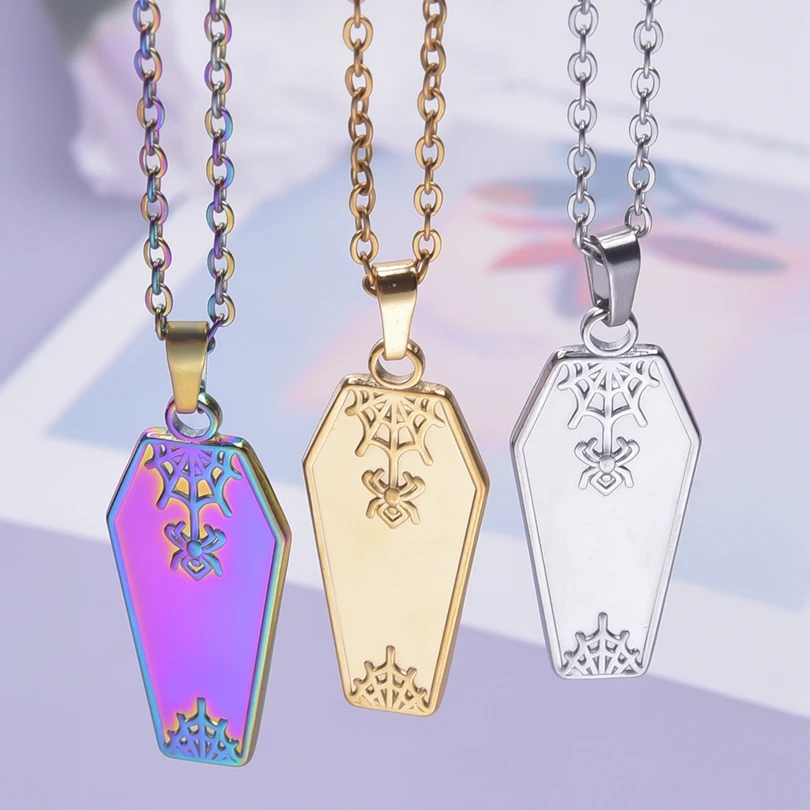 10/15pcs/Lot Punk Gothic Retro Spider Pattern Coffin Pendant For Jewelry Making Stainless Steel Diy Handmade Material Accessorie
10/15pcs/Lot Punk Gothic Retro Spider Pattern Coffin Pendant For Jewelry Making Stainless Steel Diy Handmade Material Accessorie