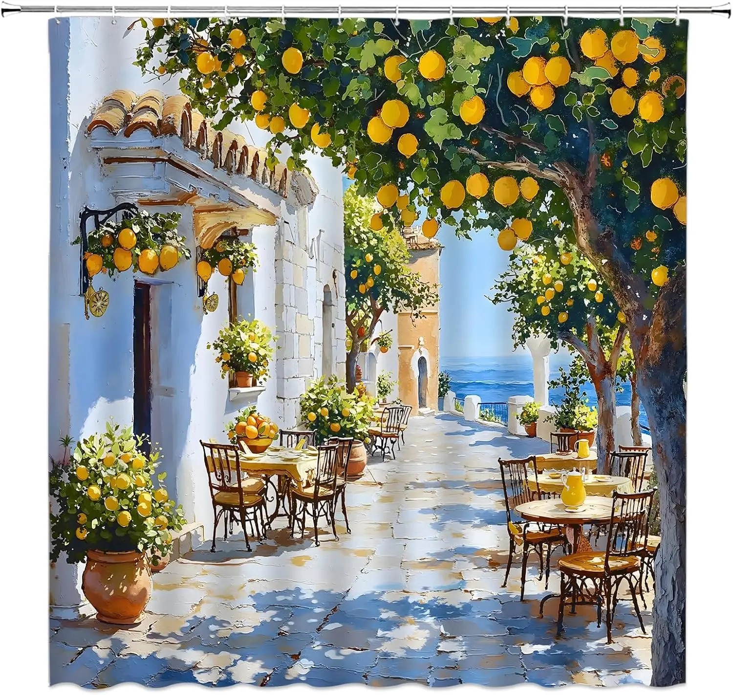 Mediterranean Lemon Tree Shower Curtain Tropical Coastal Summer Bathroom Decor Polyester Waterproof Print Liner
Mediterranean Lemon Tree Shower Curtain Tropical Coastal Summer Bathroom Decor Polyester Waterproof Print Liner