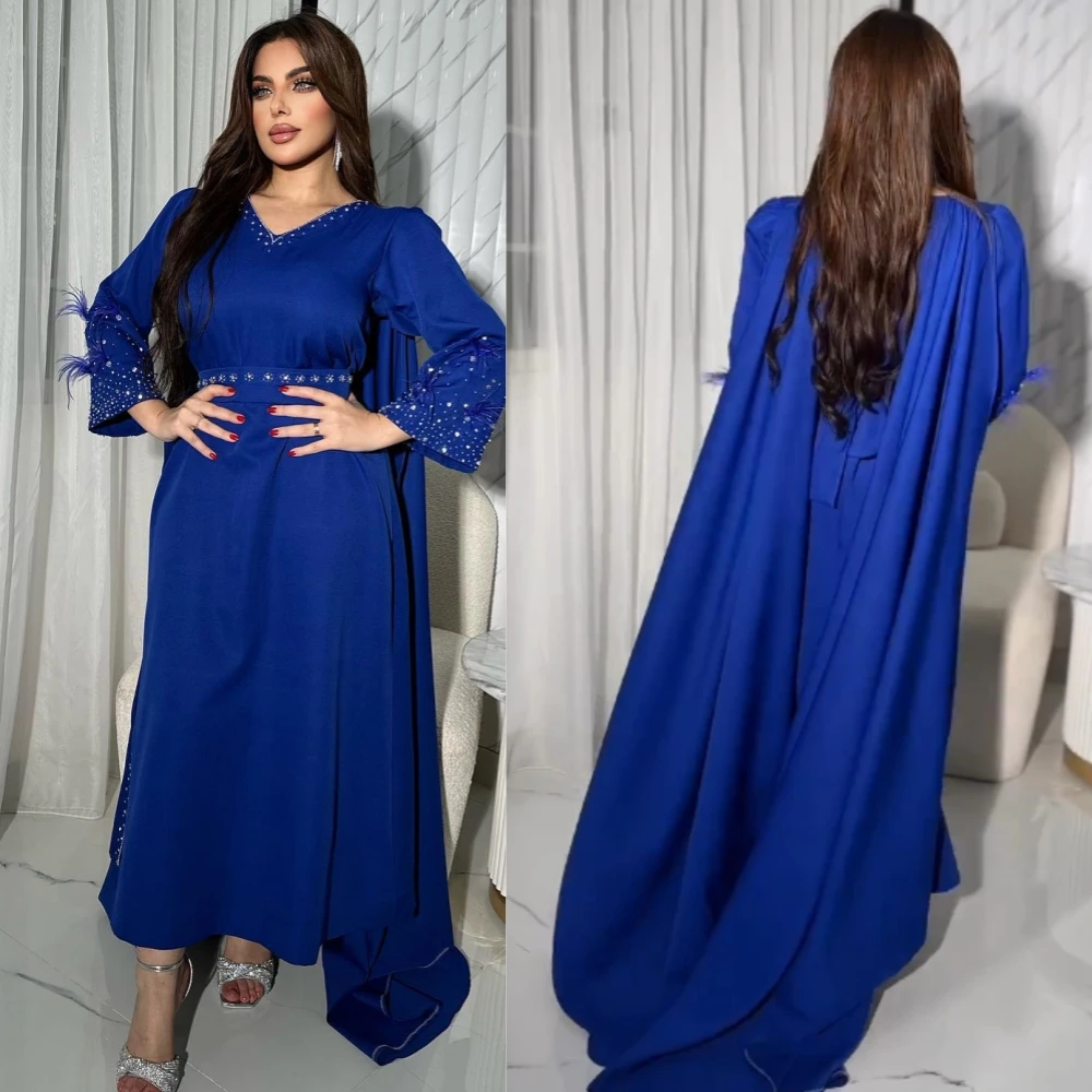 Customized Evening Jersey Feather Rhinestone Engagement A-line V-neck Bespoke Occasion Gown Midi Dresses Saudi Arabia
Customized Evening Jersey Feather Rhinestone Engagement A-line V-neck Bespoke Occasion Gown Midi Dresses Saudi Arabia