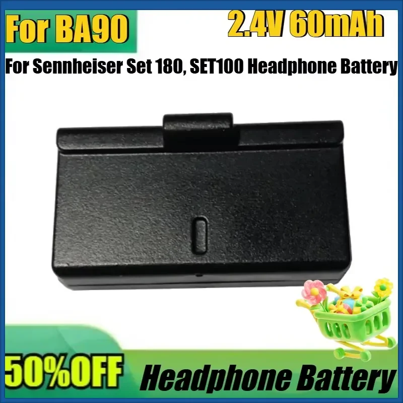 New for BA90 2.4V 60mAh High Quality Battery for Sennheiser Set 180, SET100 Headphone Battery
New for BA90 2.4V 60mAh High Quality Battery for Sennheiser Set 180, SET100 Headphone Battery